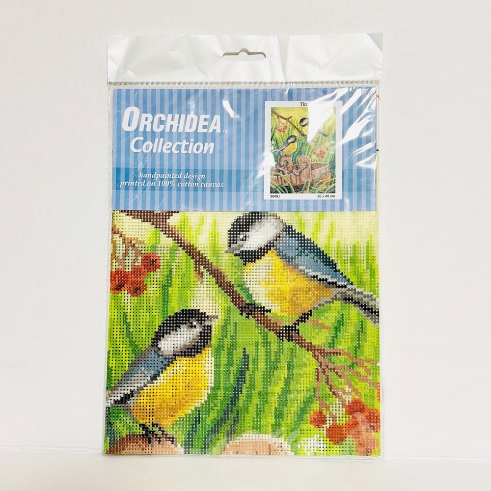 Orchidea Collection NEW Cotton Needlepoint Bird Canvas Art